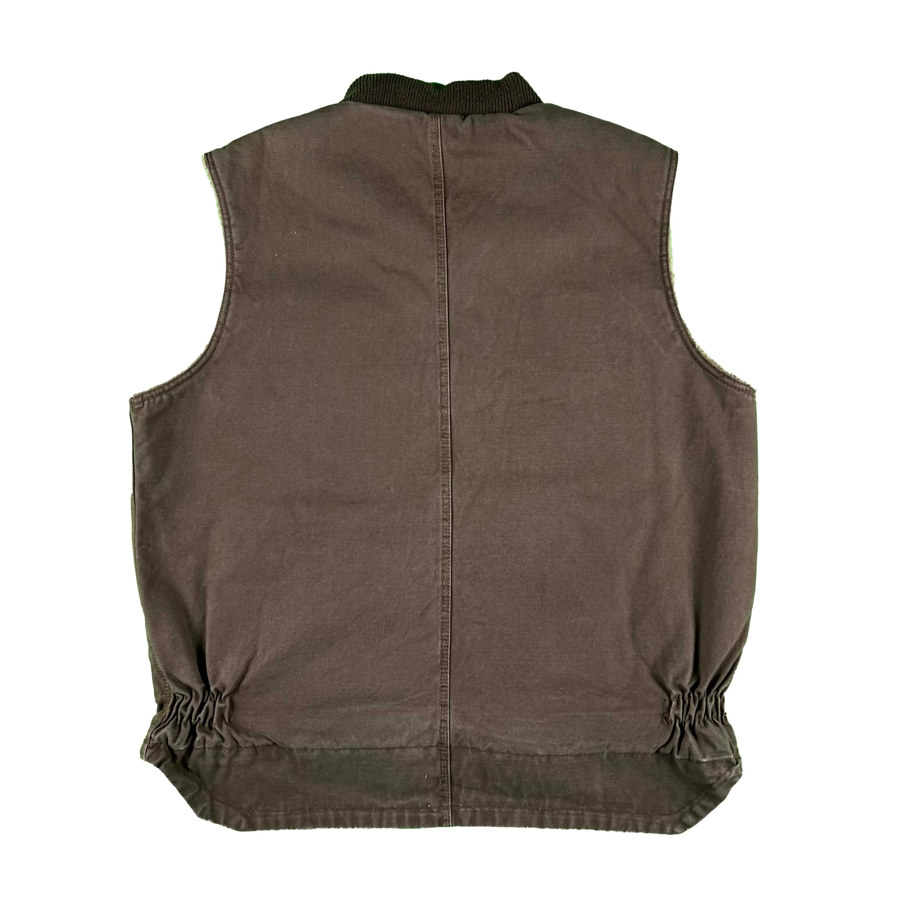 00s Key Chocolate Brown Sherpa Canvas Vest- XL