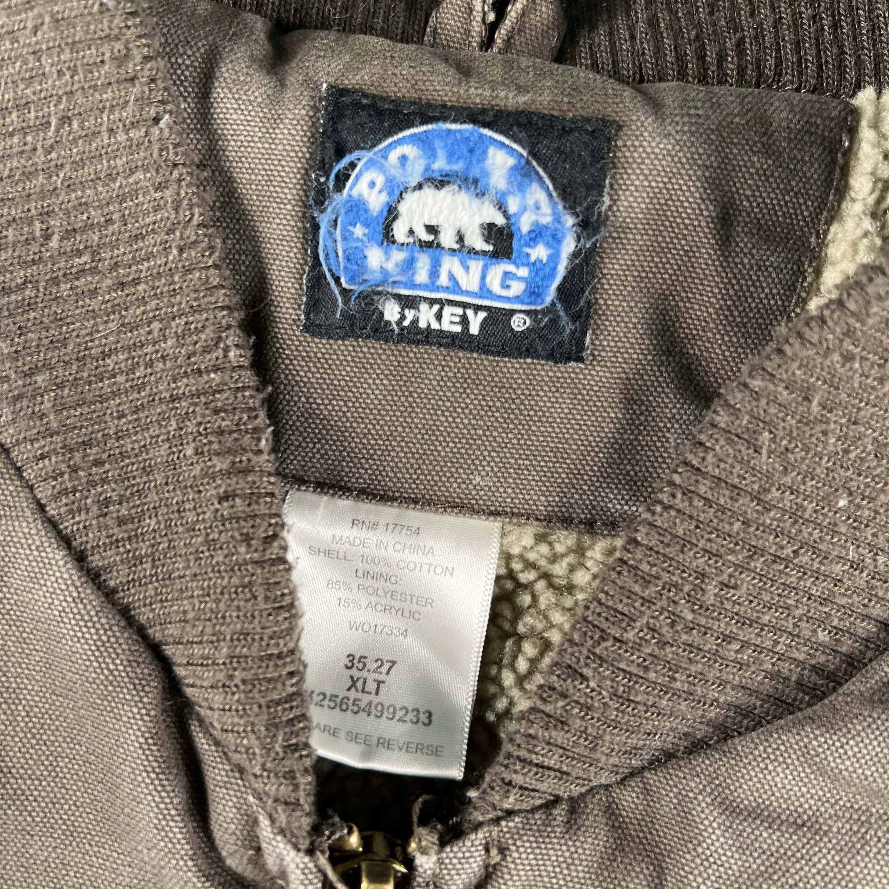 00s Key Chocolate Brown Sherpa Canvas Vest- XL
