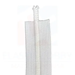 1.25" (32mm) White Drawcord Elastic - US Made