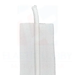 2" (51mm) White Drawcord Elastic - US Made