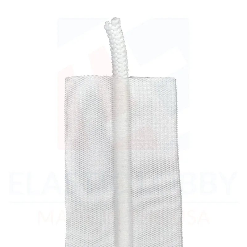2" (51mm) White Drawcord Elastic - US Made