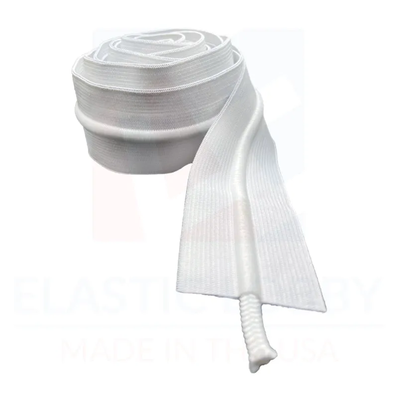 2" (51mm) White Drawcord Elastic - US Made