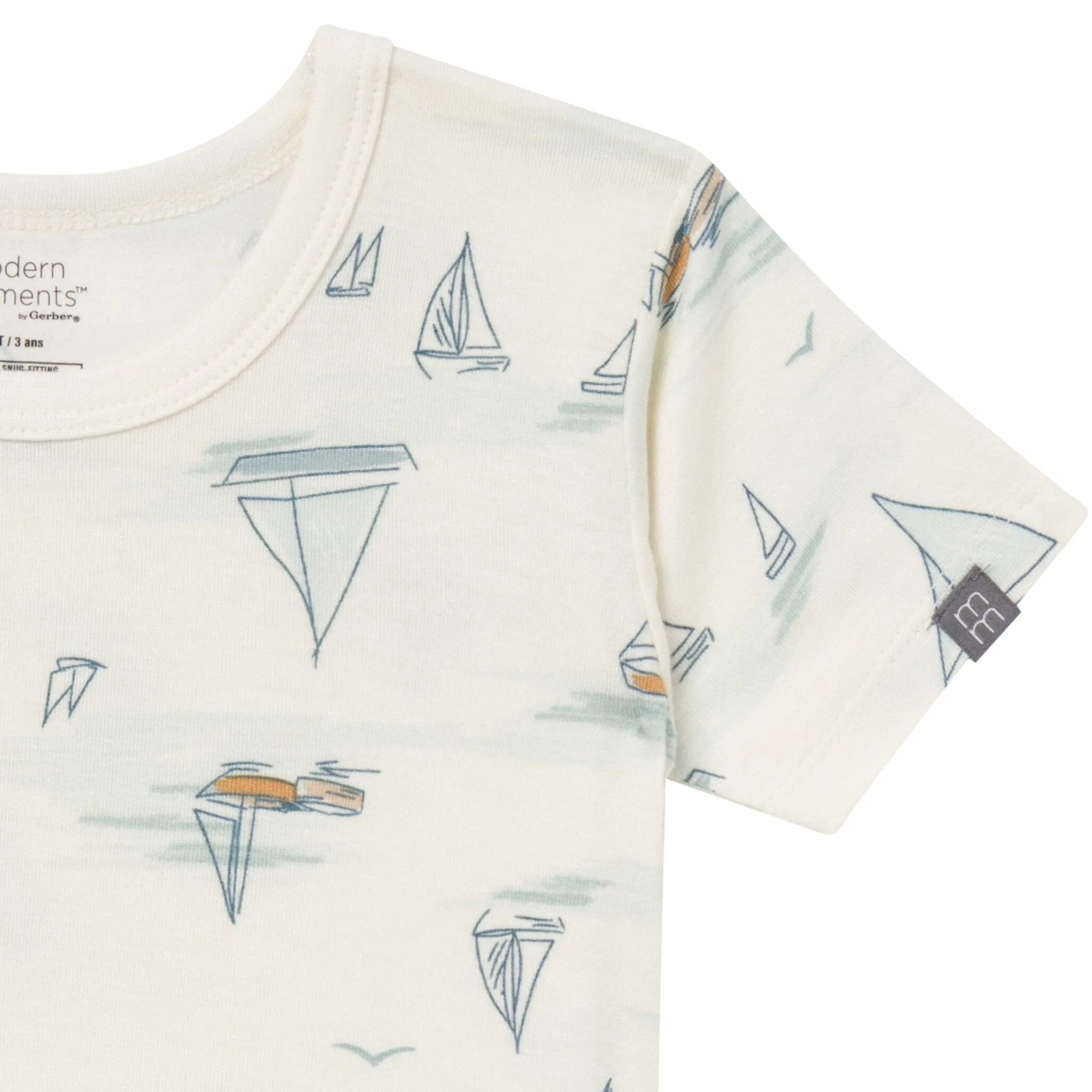 4-Piece Baby & Toddler Boys Ivory Sailing Snug Fitting Pajamas