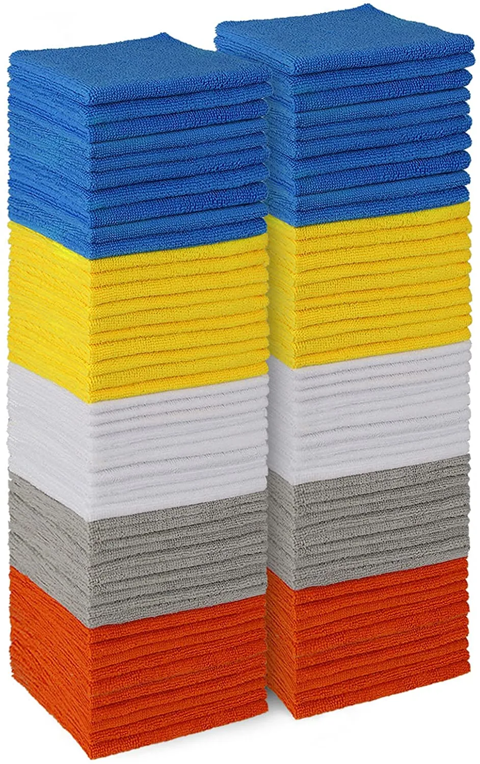 AIDEA Microfiber Cleaning Cloths-100PK, Softer and More Absorbent, Lint-Free, Wash Cloth for Home, Kitchen, Car, Window (12in.x12in.)