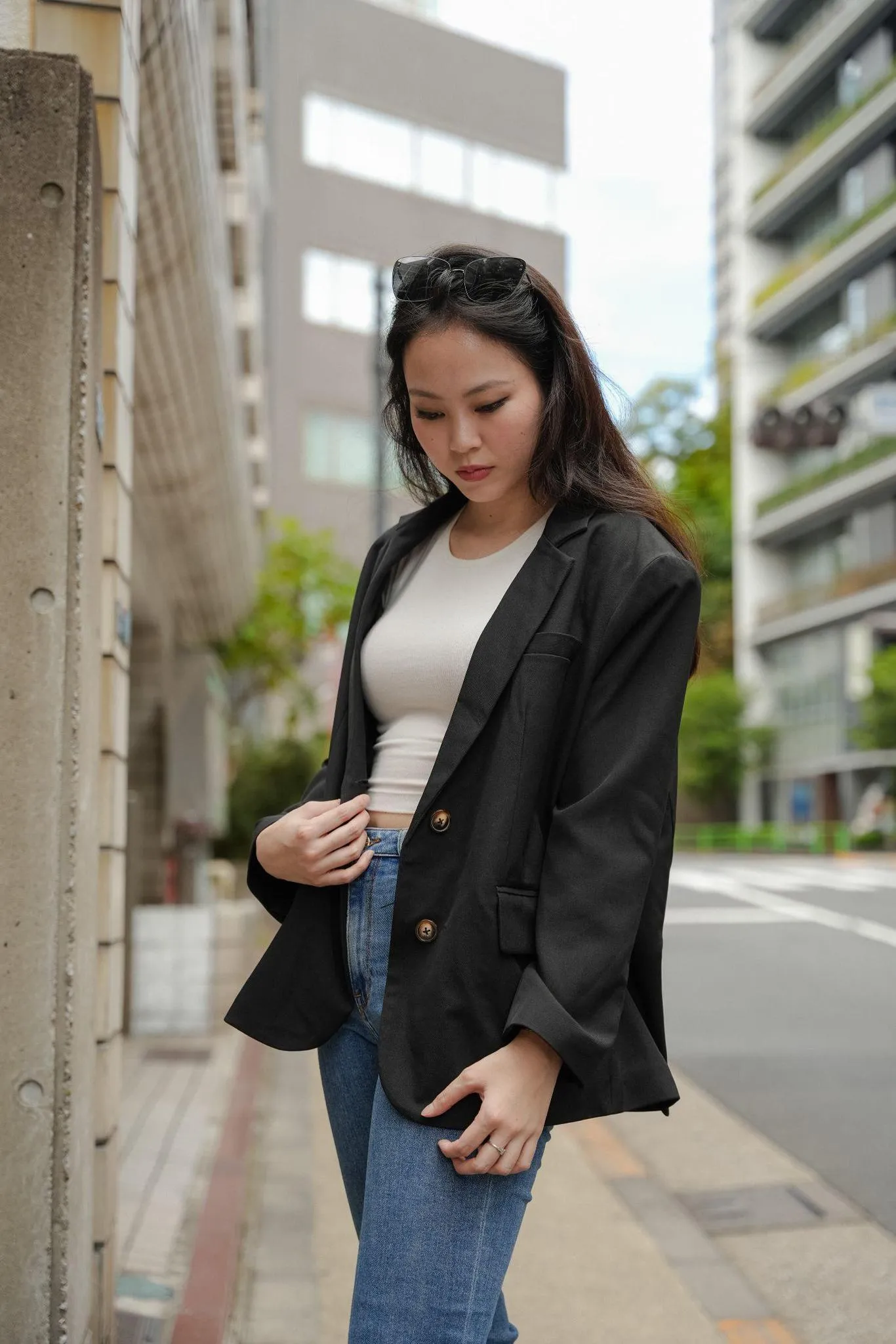 AKFORPM LOML BLAZER IN NOIR