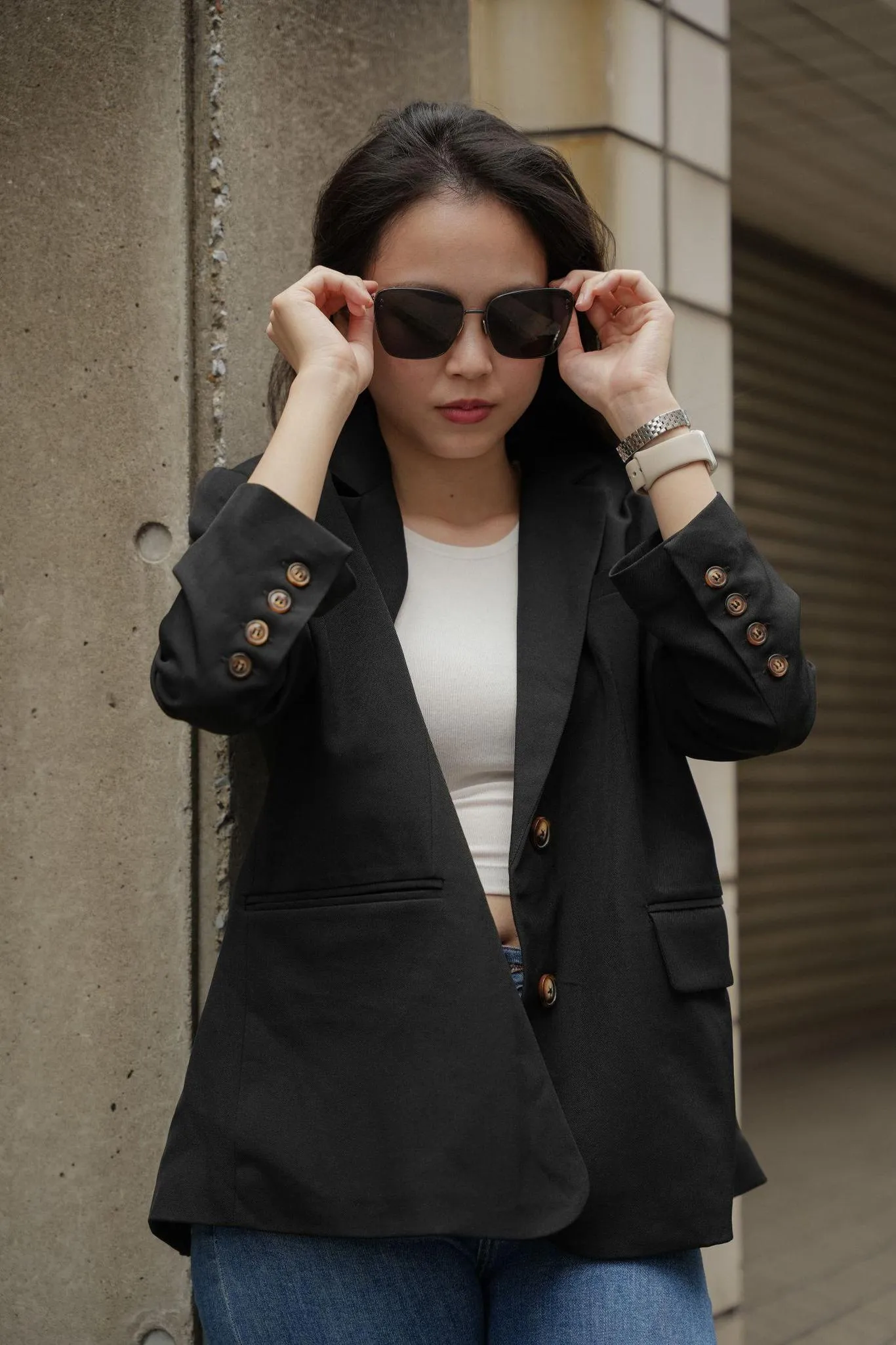AKFORPM LOML BLAZER IN NOIR