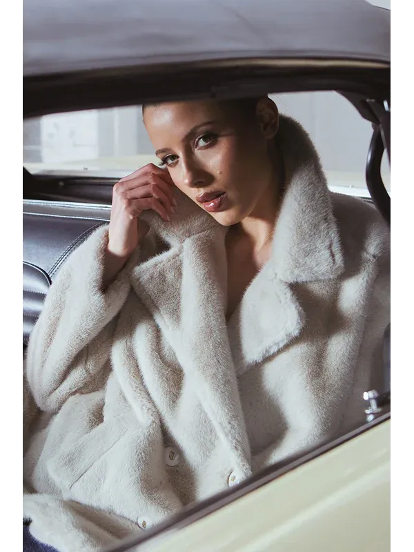 Alive Fur Jacket - Dove Grey