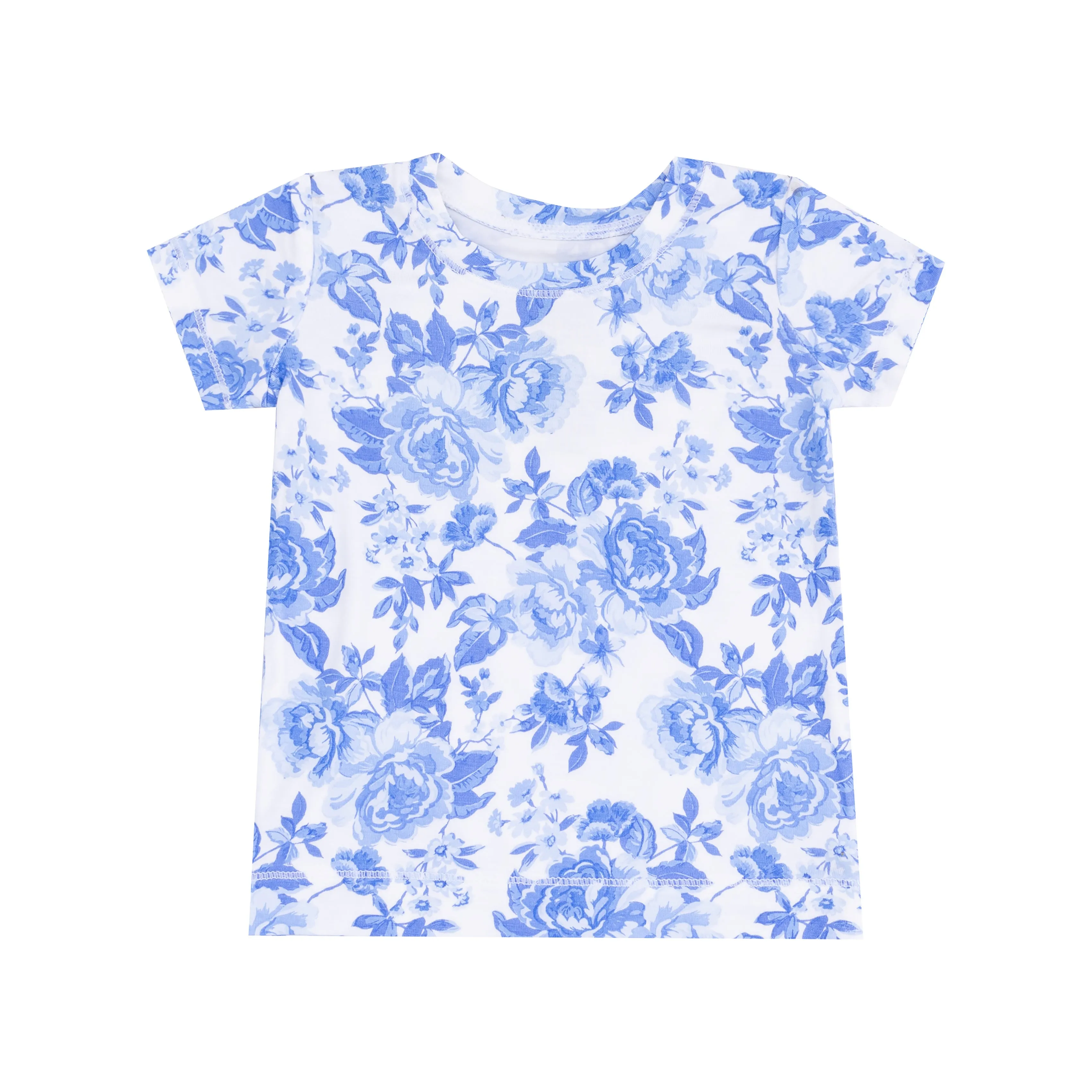 Angel Dear Loungewear Short Set - Roses in Blue