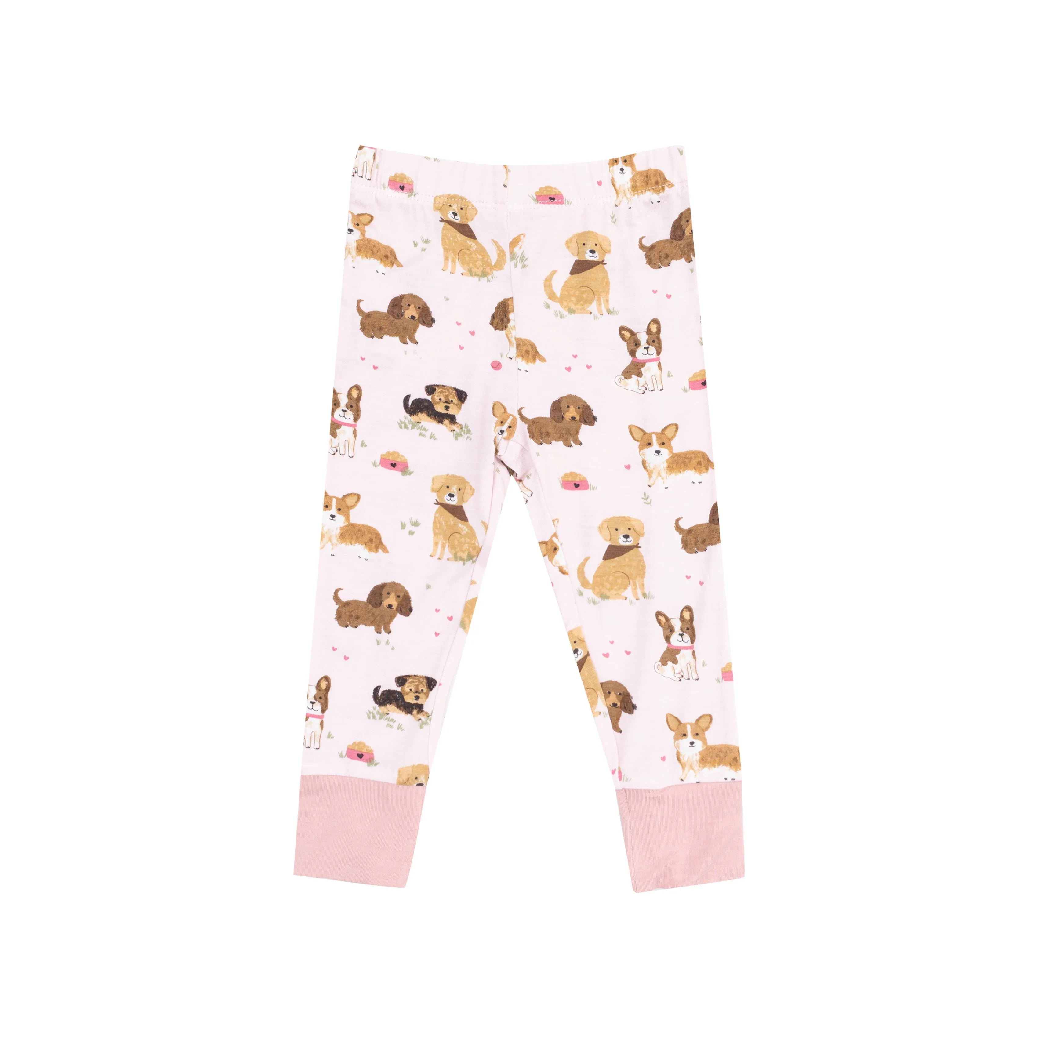 Angel Dear Short Sleeve Loungewear Set - Best Friend Dogs Pink
