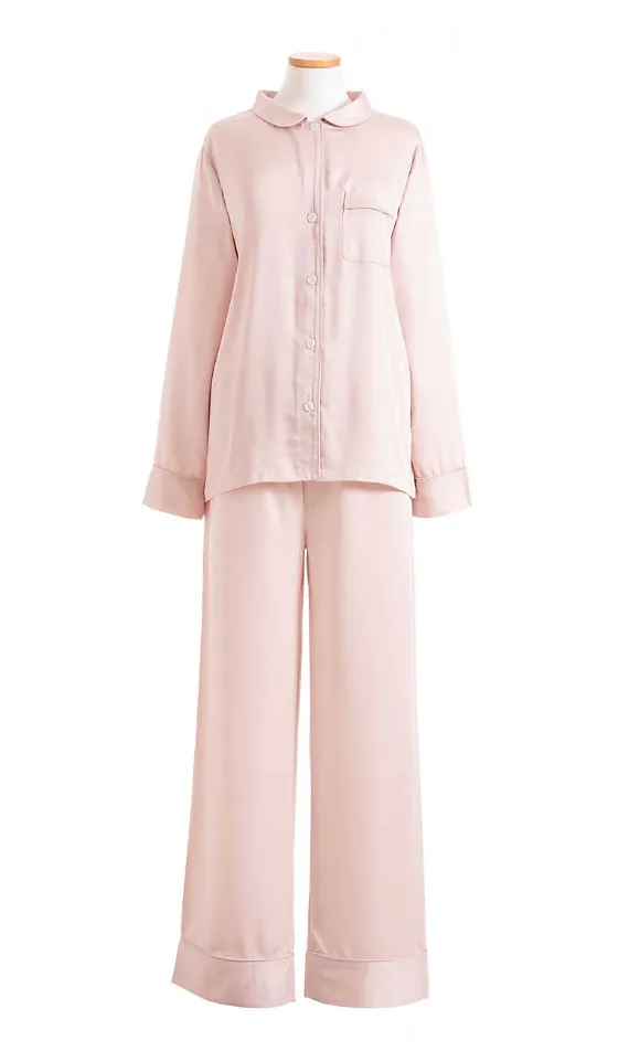 Annie Selke Silken Pajamas - Pink