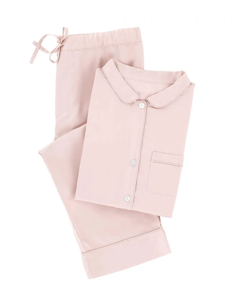 Annie Selke Silken Pajamas - Pink
