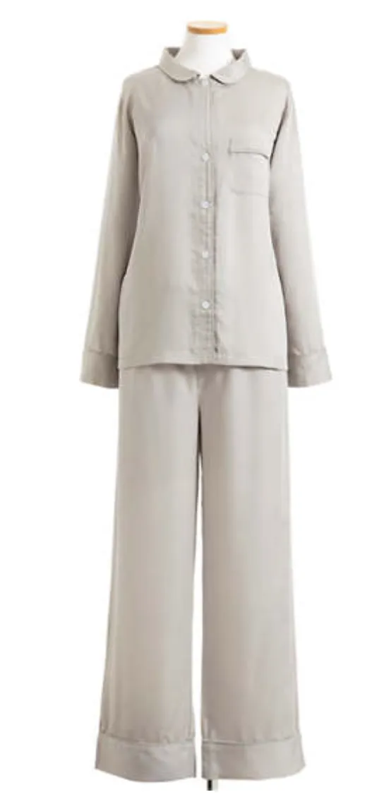 Annie Selke Silken Pajamas - Sand