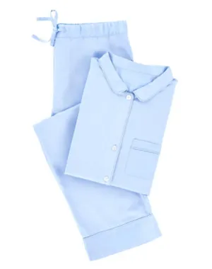 Annie Selke Silken Pajamas - Soft Blue