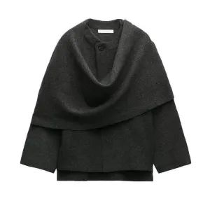Aurora - Oversized Fit with Wide Sleeves Woman's Cape Coat