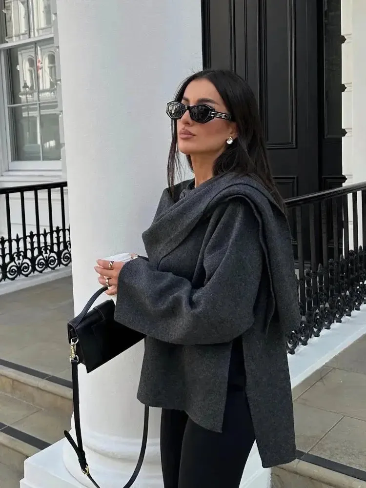 Aurora - Oversized Fit with Wide Sleeves Woman's Cape Coat