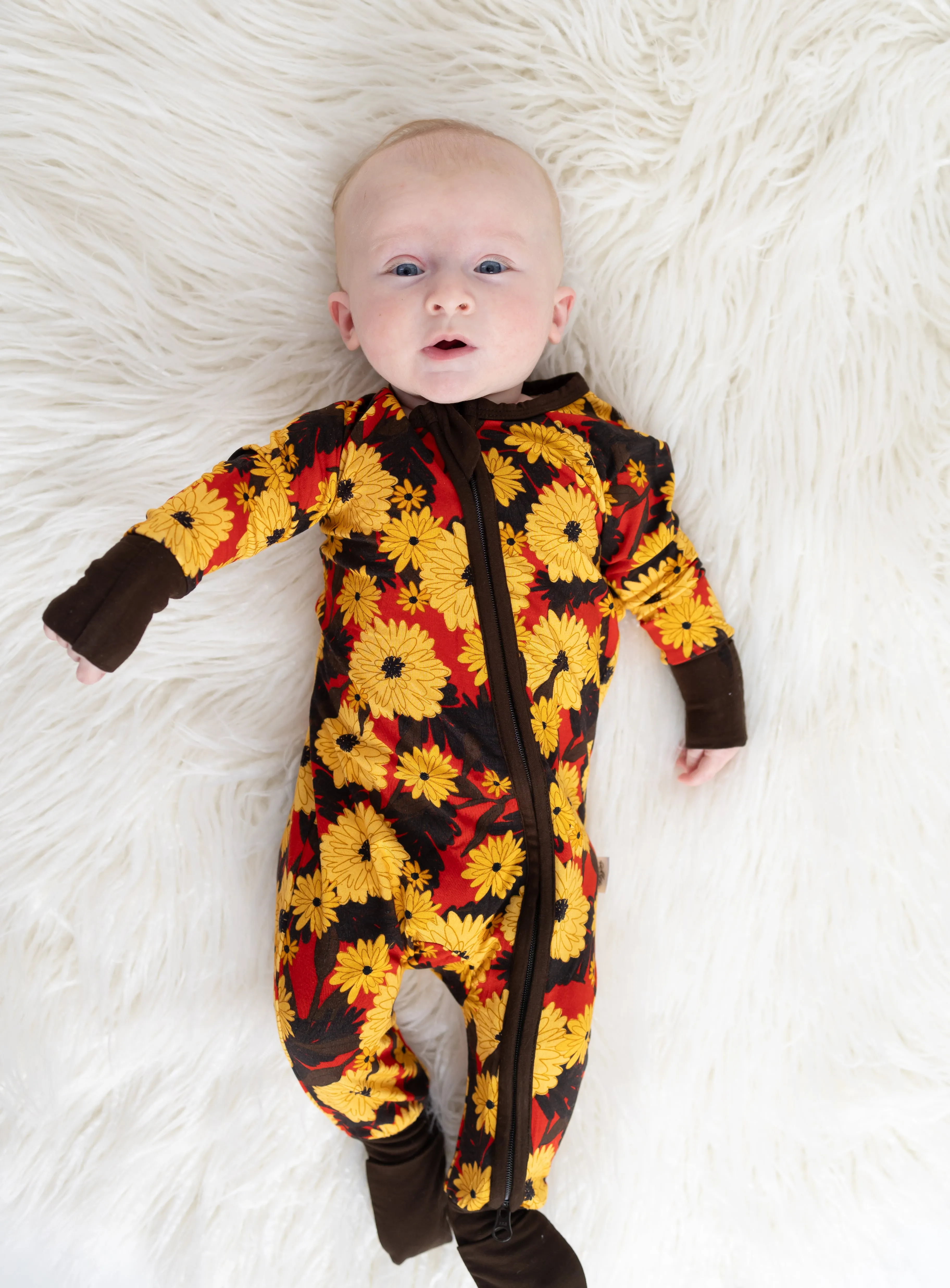 Autumn Blossoms Convertible Romper Pajamas