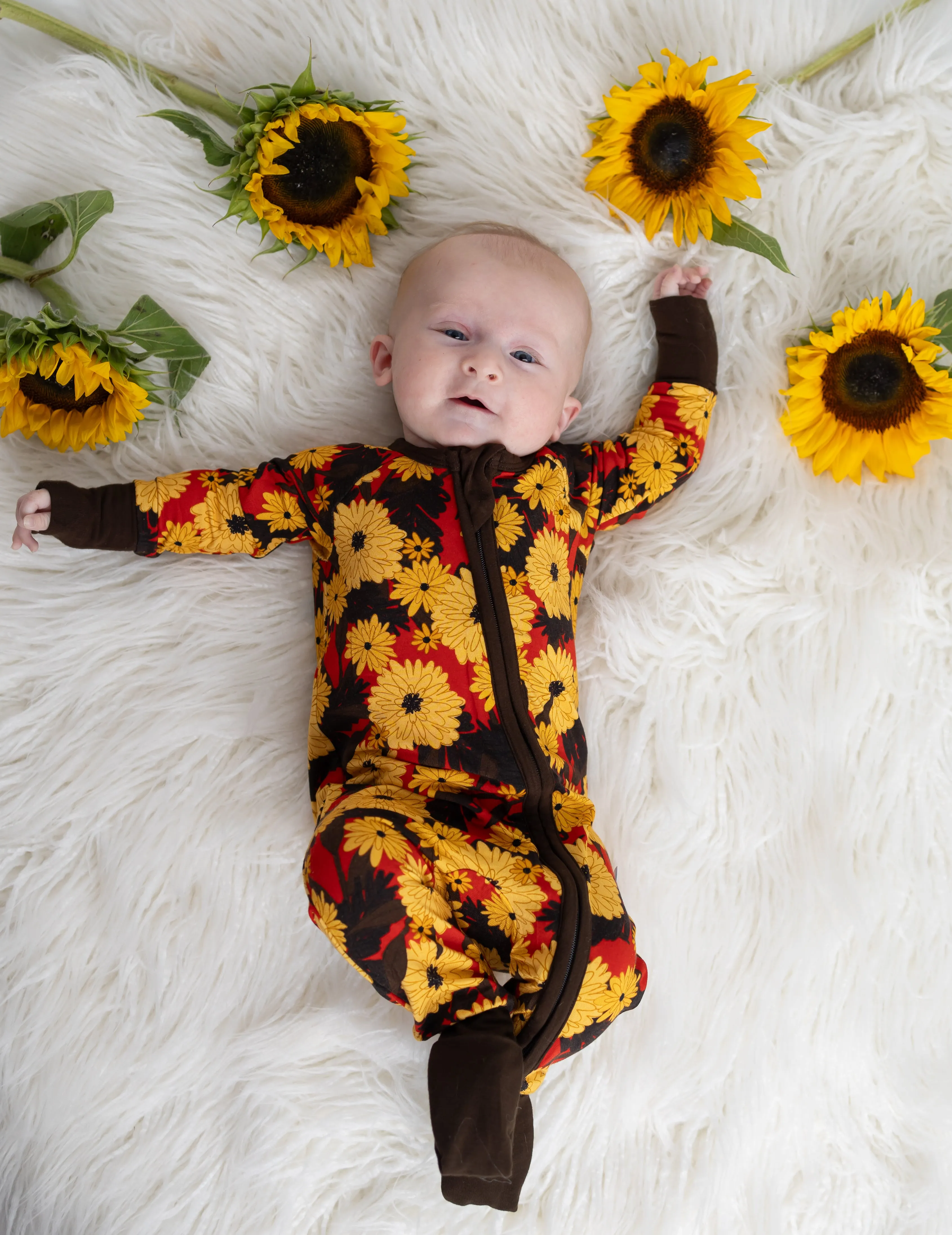 Autumn Blossoms Convertible Romper Pajamas