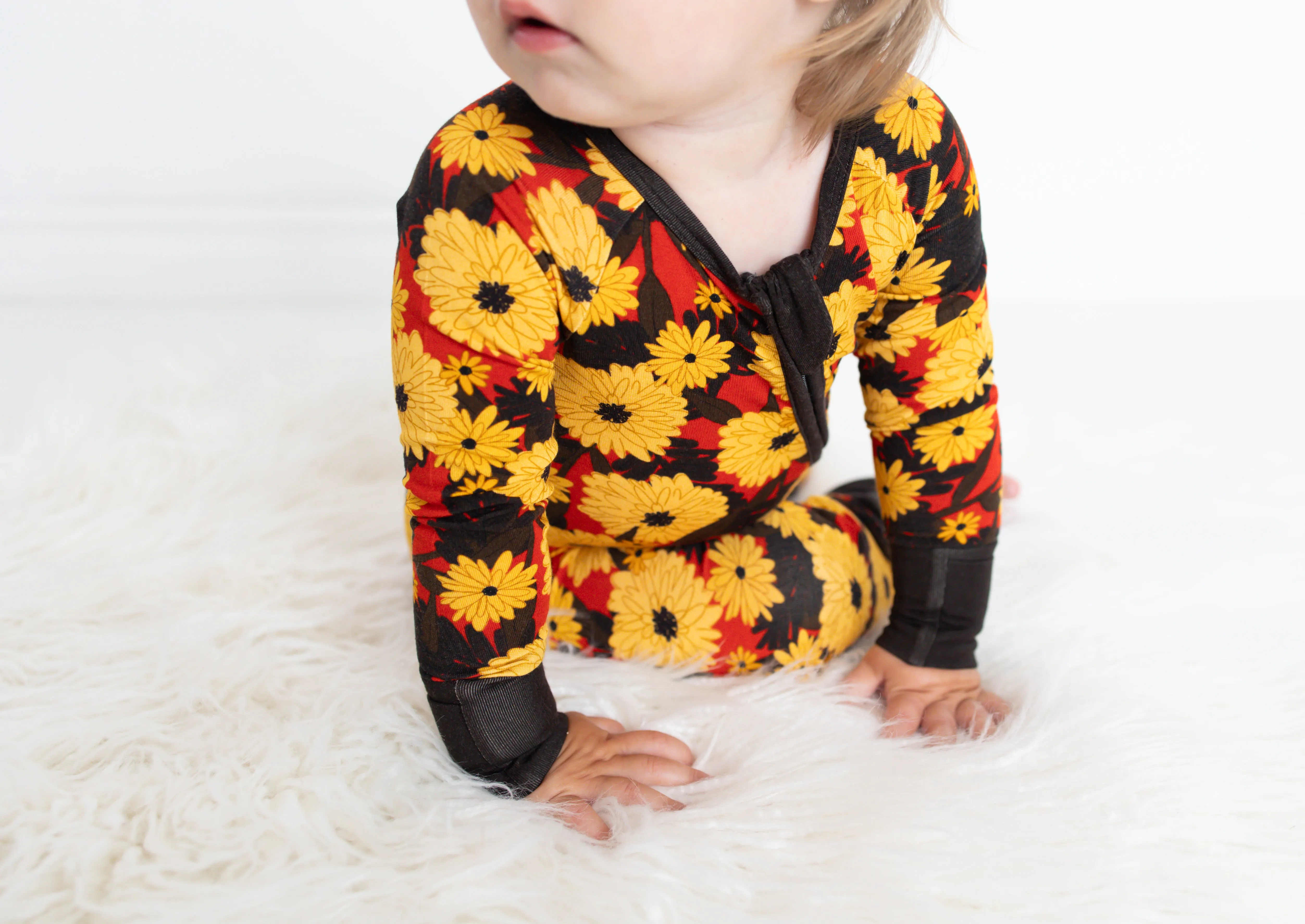 Autumn Blossoms Convertible Romper Pajamas