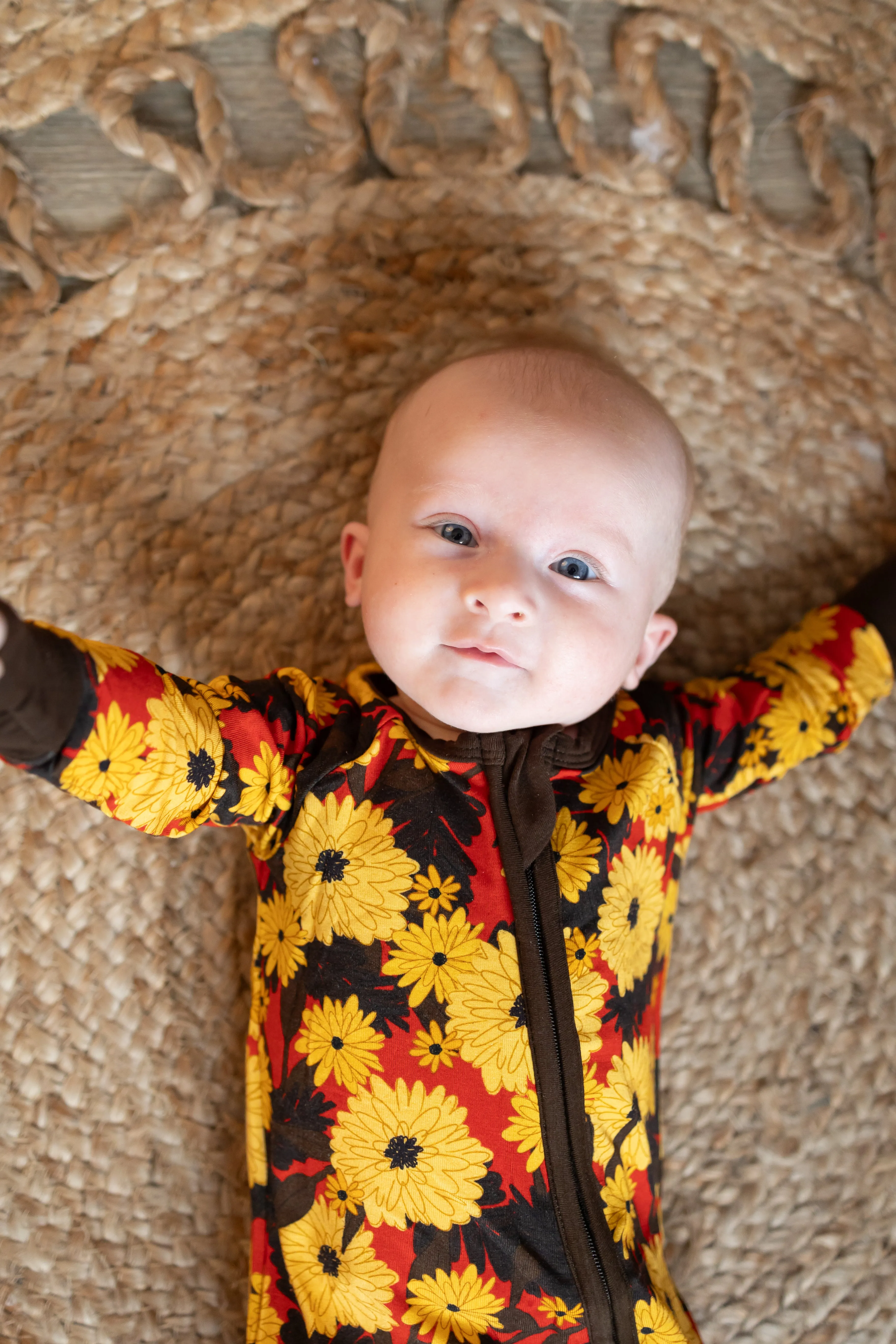 Autumn Blossoms Convertible Romper Pajamas