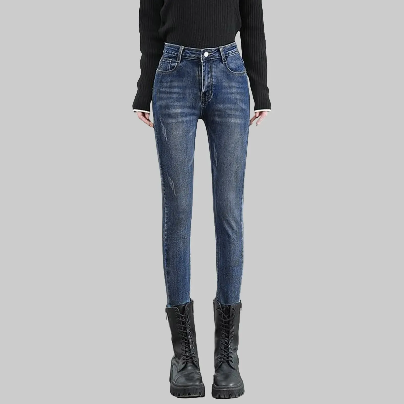 Autumn High Waist Skinny Jeans