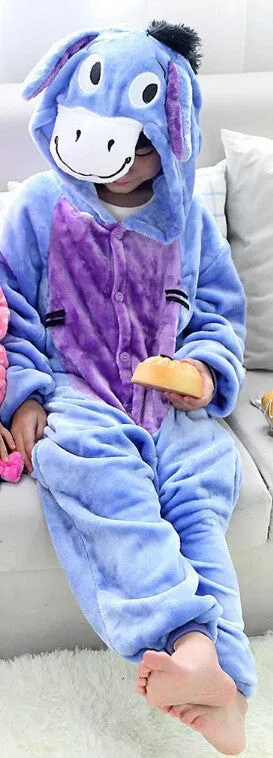 Baby Boys Girls Pajamas Autumn Winter Children Flannel Animal funny animal Stitch panda Pajamas Kid Onesie Sleepwear