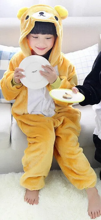 Baby Boys Girls Pajamas Autumn Winter Children Flannel Animal funny animal Stitch panda Pajamas Kid Onesie Sleepwear