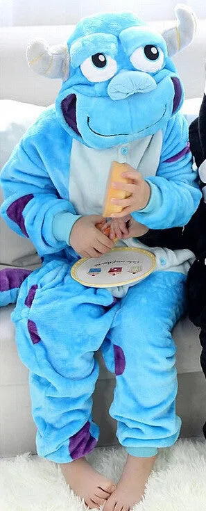 Baby Boys Girls Pajamas Autumn Winter Children Flannel Animal funny animal Stitch panda Pajamas Kid Onesie Sleepwear