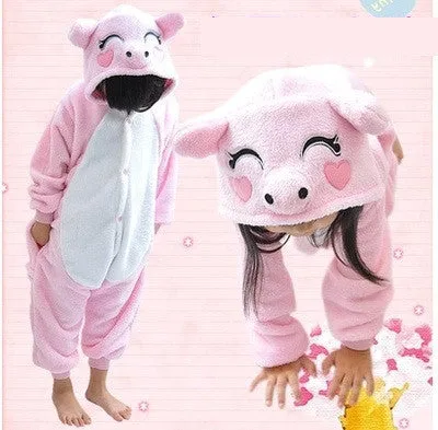 Baby Boys Girls Pajamas Autumn Winter Children Flannel Animal funny animal Stitch panda Pajamas Kid Onesie Sleepwear