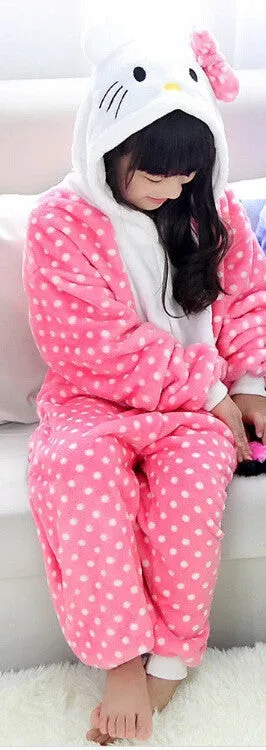Baby Boys Girls Pajamas Autumn Winter Children Flannel Animal funny animal Stitch panda Pajamas Kid Onesie Sleepwear