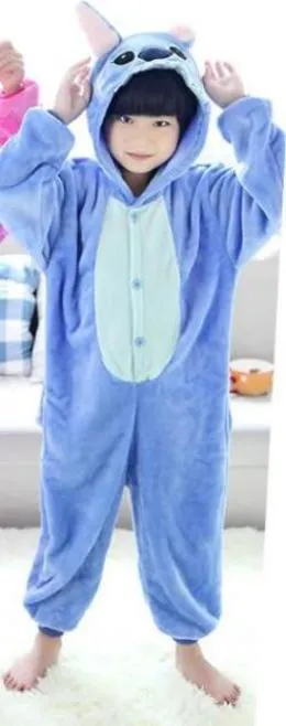 Baby Boys Girls Pajamas Autumn Winter Children Flannel Animal funny animal Stitch panda Pajamas Kid Onesie Sleepwear