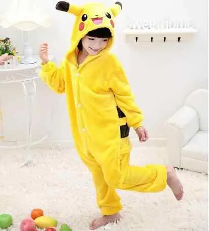 Baby Boys Girls Pajamas Autumn Winter Children Flannel Animal funny animal Stitch panda Pajamas Kid Onesie Sleepwear