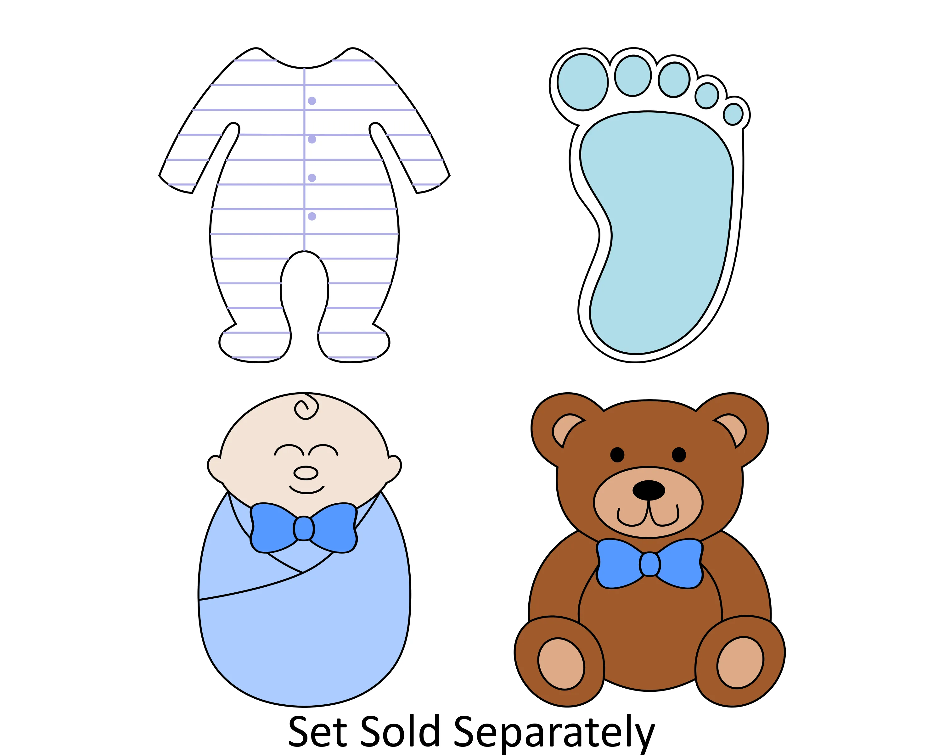 Baby Footie Pajamas Cookie Cutter