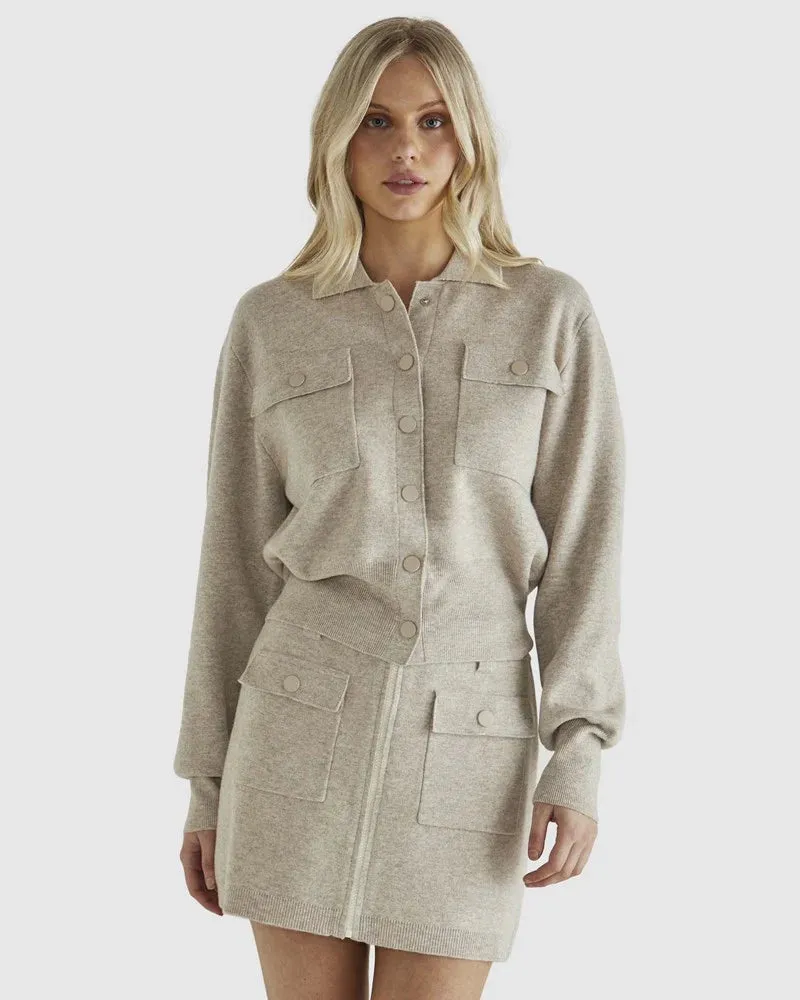 Baldwin Knit Jacket - Oatmeal Cream