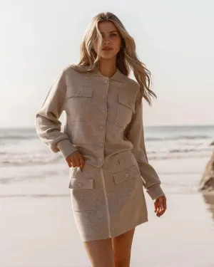 Baldwin Knit Jacket - Oatmeal Cream