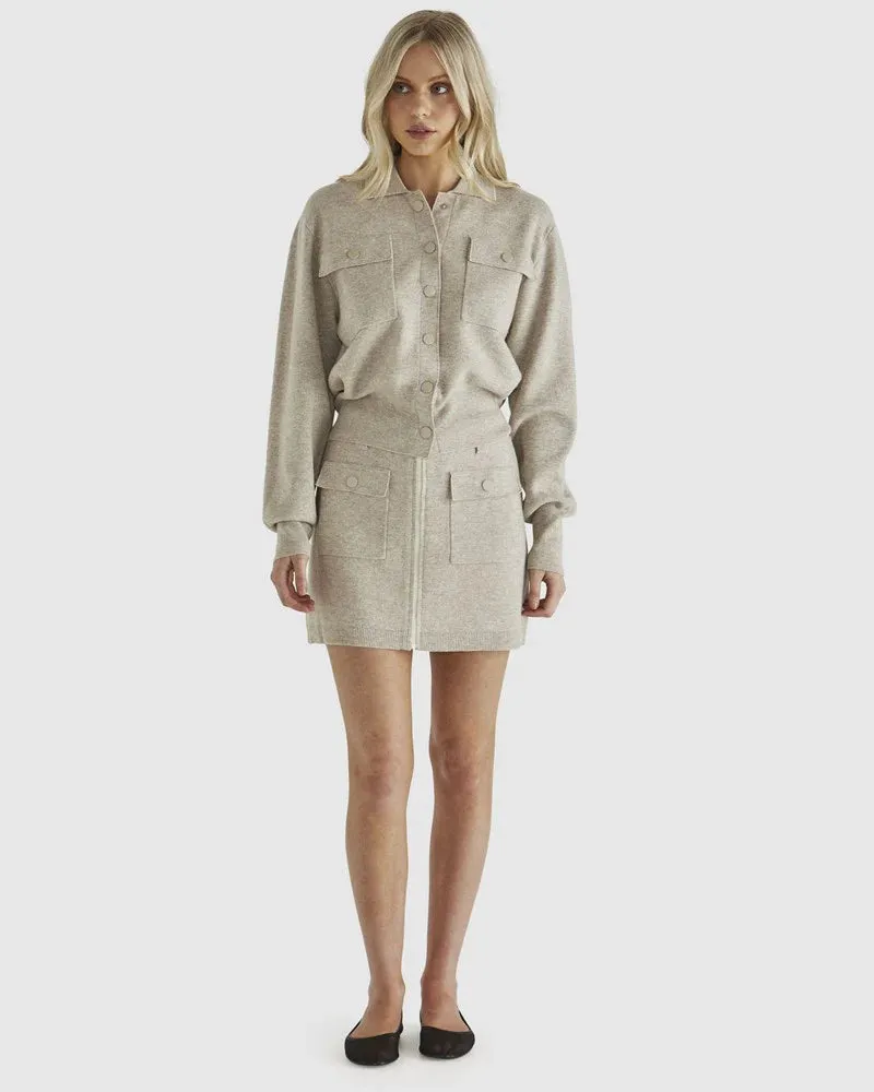 Baldwin Knit Jacket - Oatmeal Cream