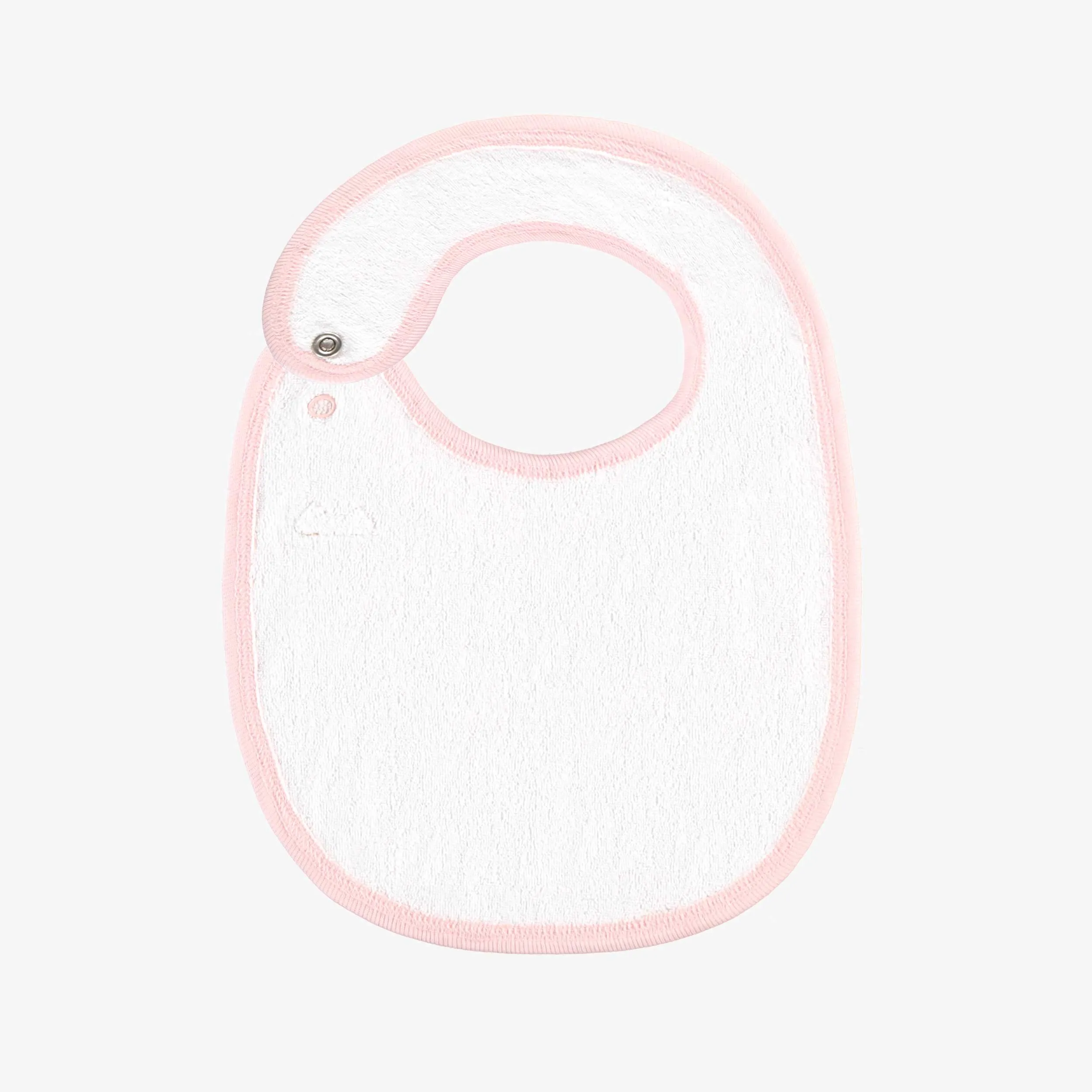 Bavoir rose en jersey à motifs de flamants, naissance || Pink bib in jersey with flamingo all over print, newborn