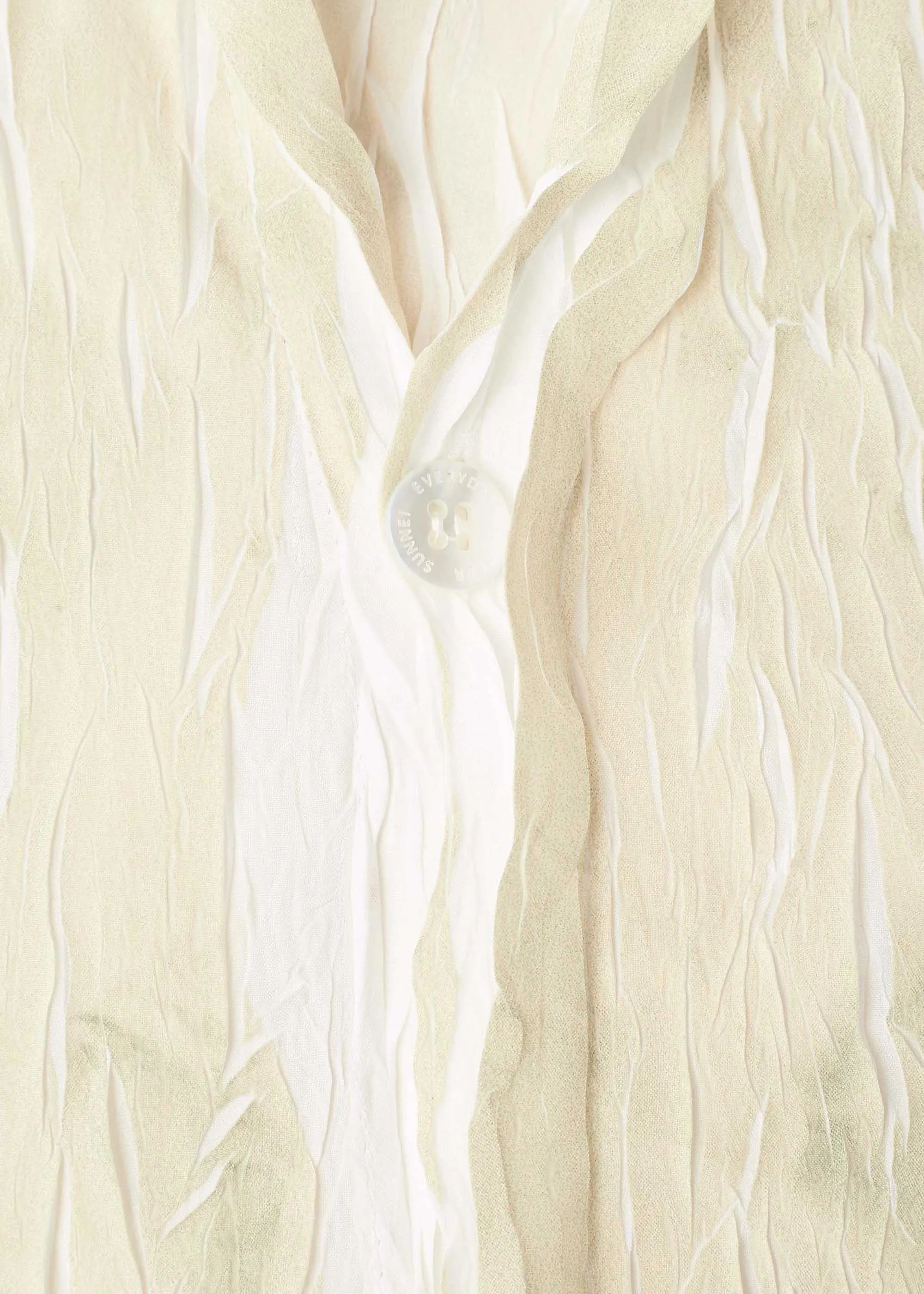 Beige Crinkle Pleat Shirt