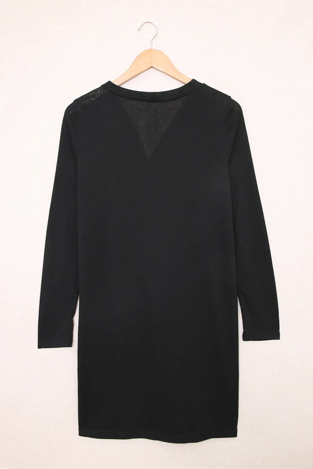 Beige Solid Color Open-Front Buttons Cardigan
