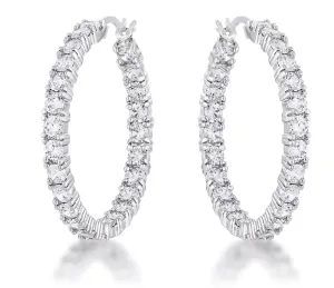 Bell Dainty Hoop Earrings (Silver)