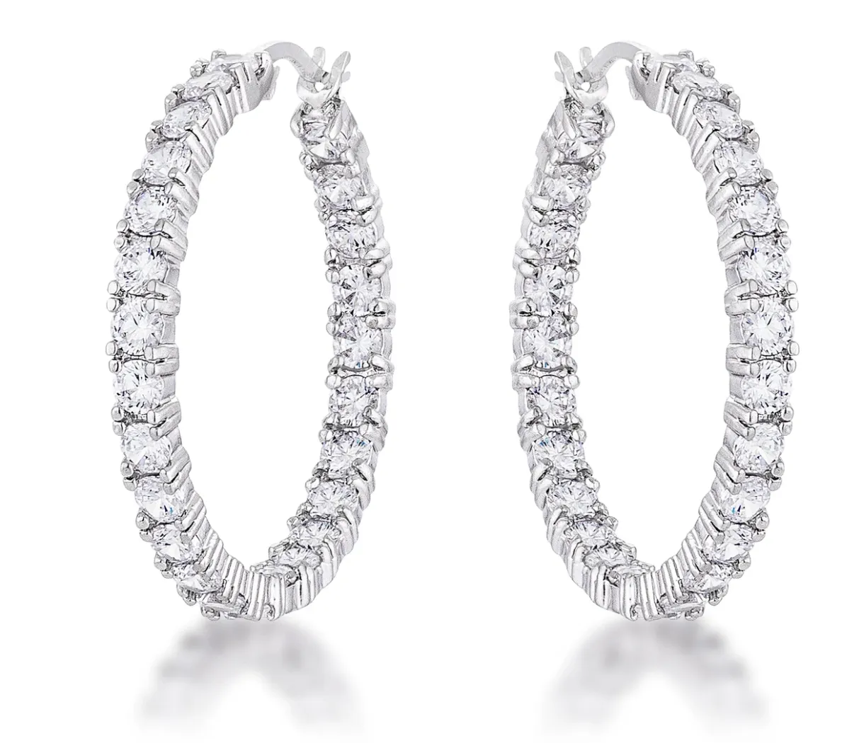 Bell Dainty Hoop Earrings (Silver)
