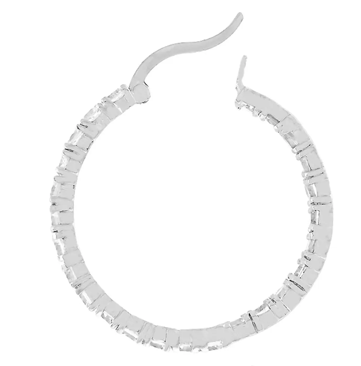 Bell Dainty Hoop Earrings (Silver)