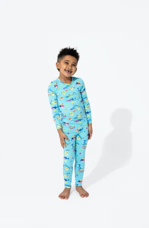 Bellabu Bear x Baby Shark Long Sleeve & Pants Bamboo Kids Pajamas
