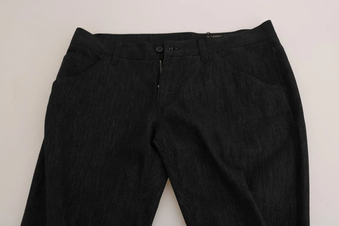 Black CLASSIC Stretch Cropped Jeans
