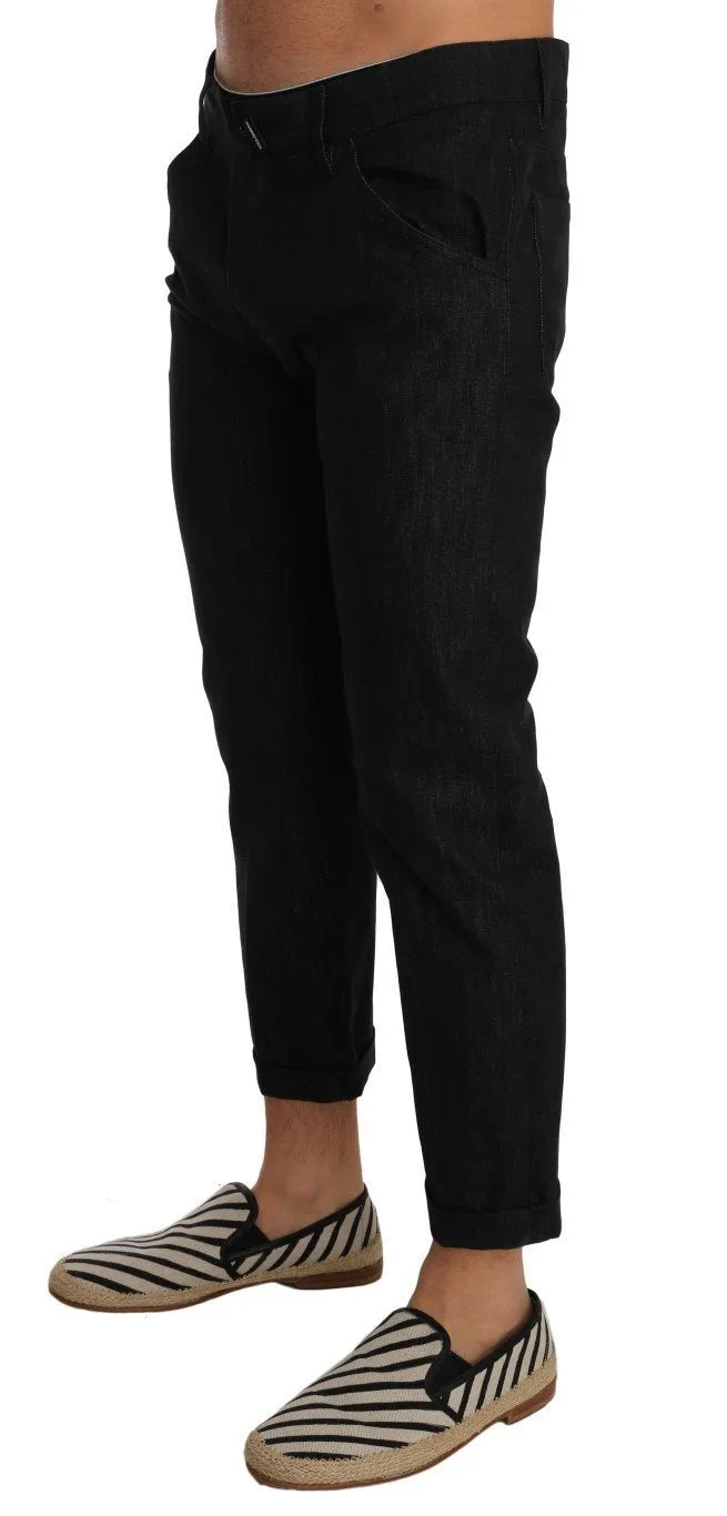 Black CLASSIC Stretch Cropped Jeans