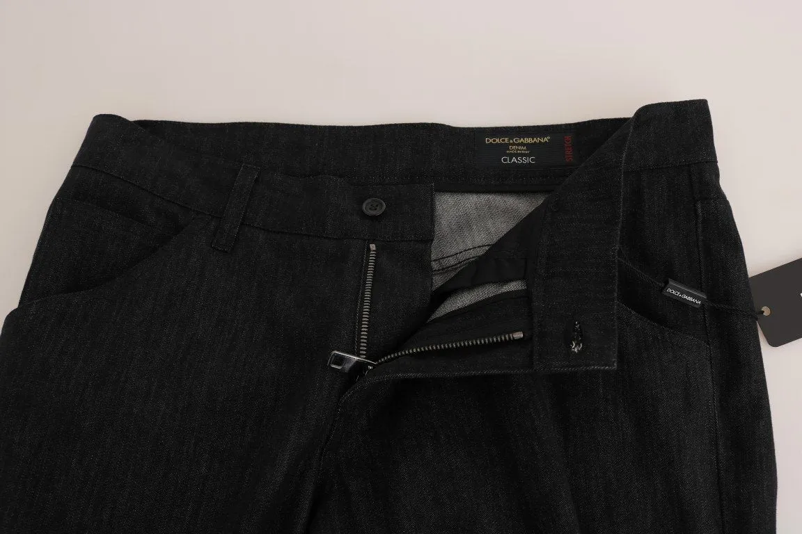 Black CLASSIC Stretch Cropped Jeans