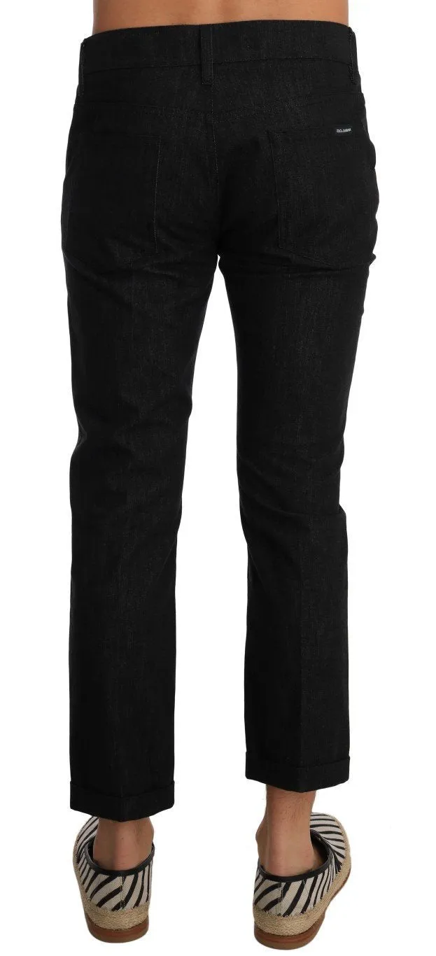 Black CLASSIC Stretch Cropped Jeans
