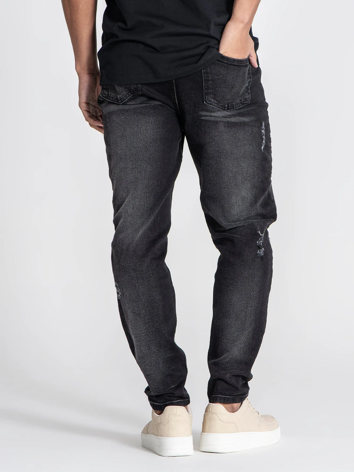 Black Collage Patch Jeans