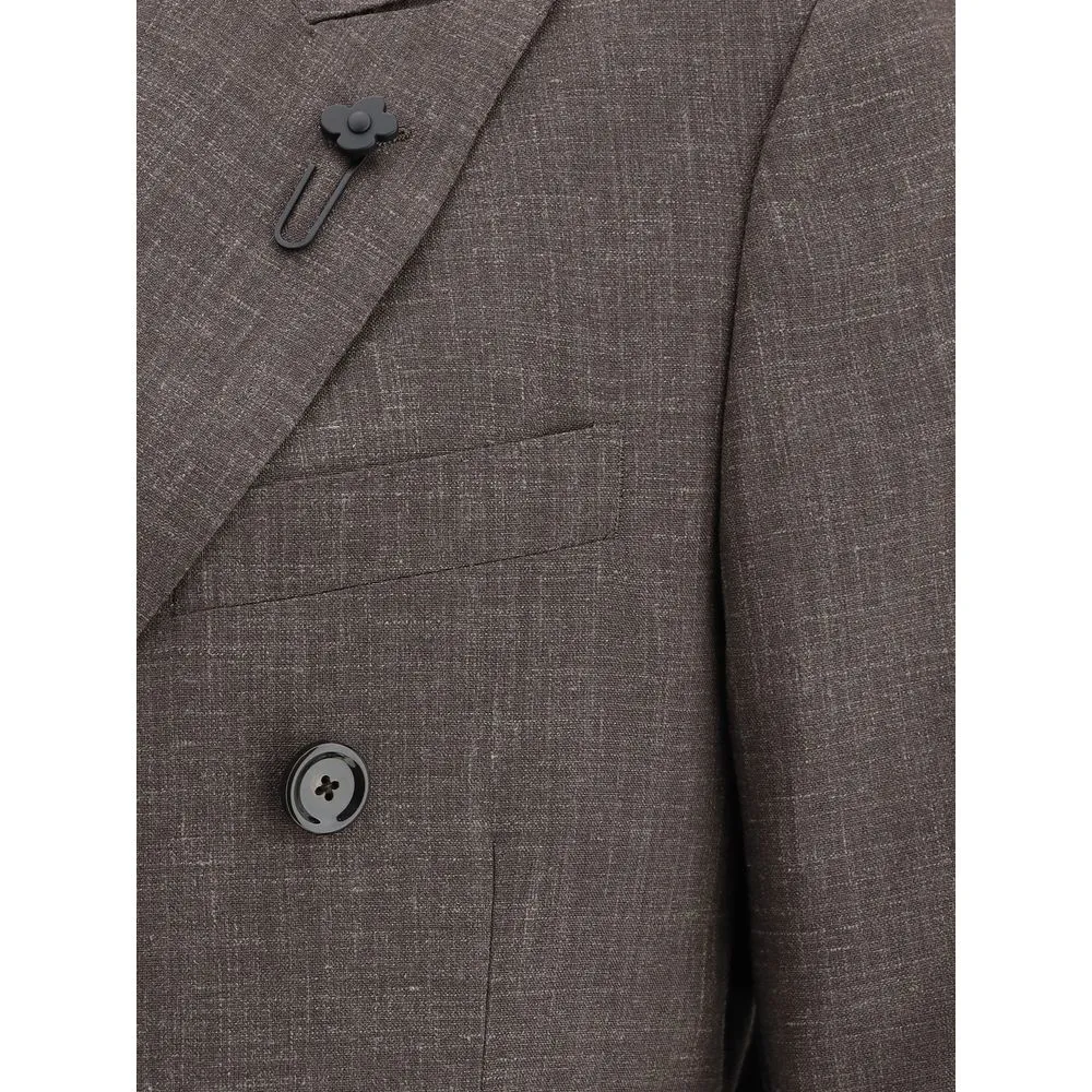 Blazer jacket with iconic pin