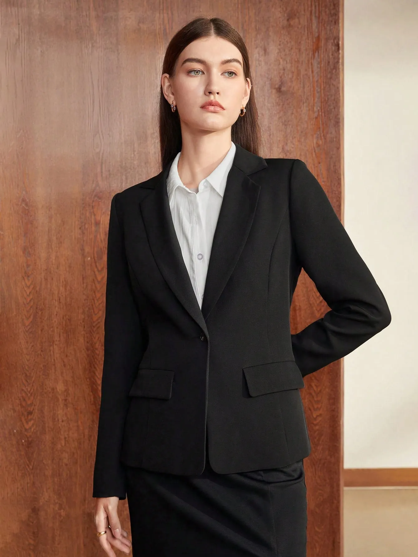 Blazer Negro Chic para Mujer - Cherry Vibes