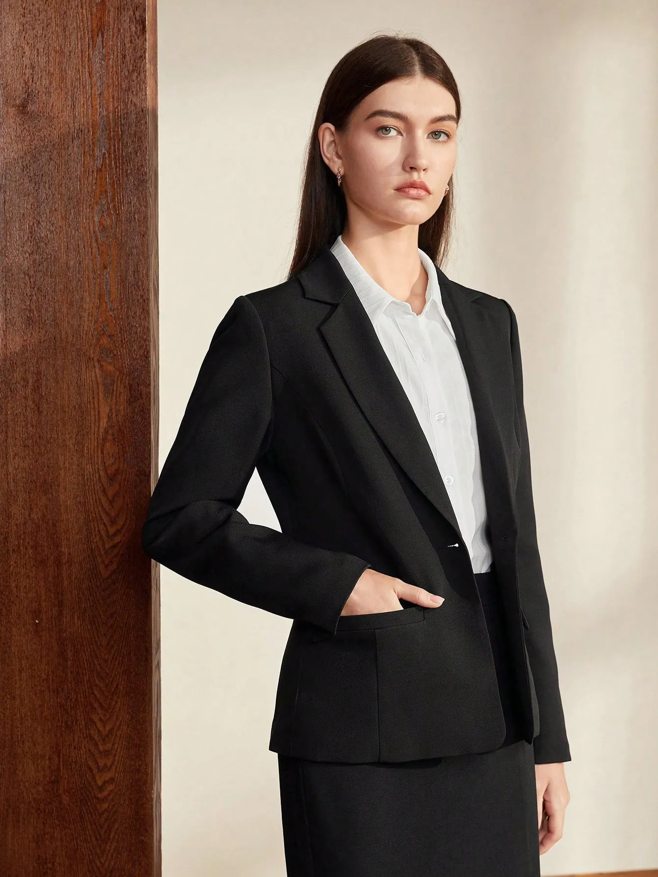 Blazer Negro Chic para Mujer - Cherry Vibes